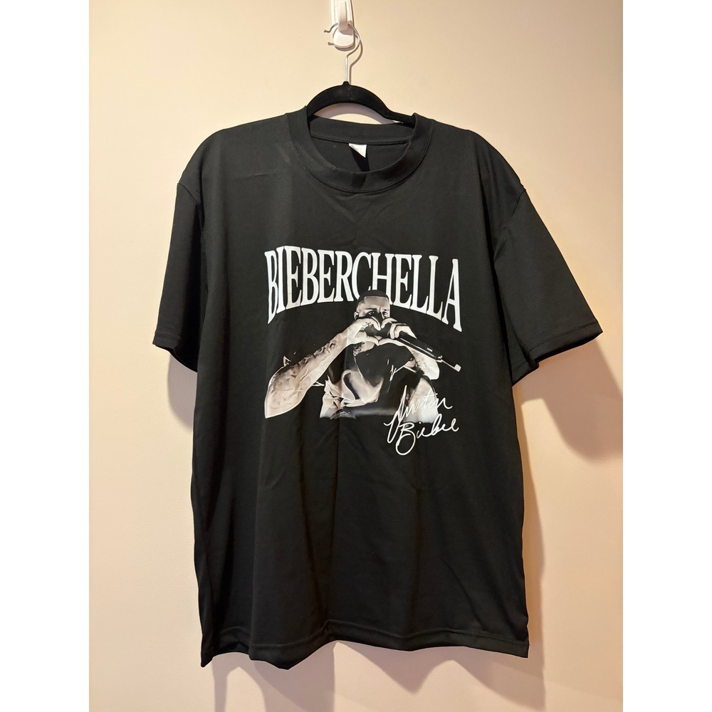 Justin Bieber Bierberchella Coachella Black XL T-shirt Festival NWOT Music